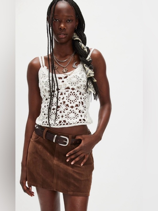 Free People Dresses & Skirts - Free People Light Side brown vegan suede mini skirt size 2